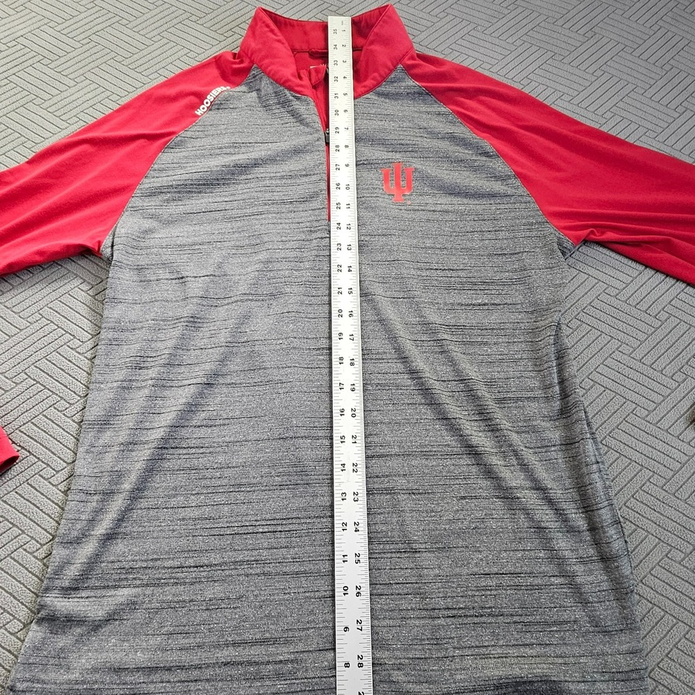 Level Wear IU Hoosiers 3/4 Zip Gray & Red Longsleeve Pullover Men's Medium - Picture 8 of 11